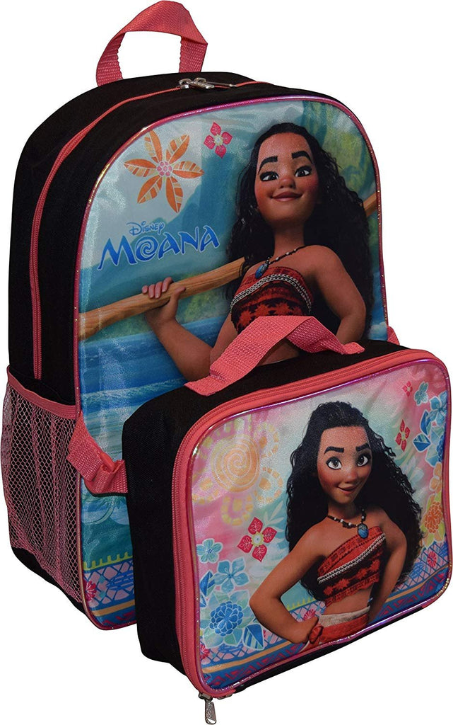 Disney Girl's Princess Moana 16" Backpack W/ Detachable Lunch Box