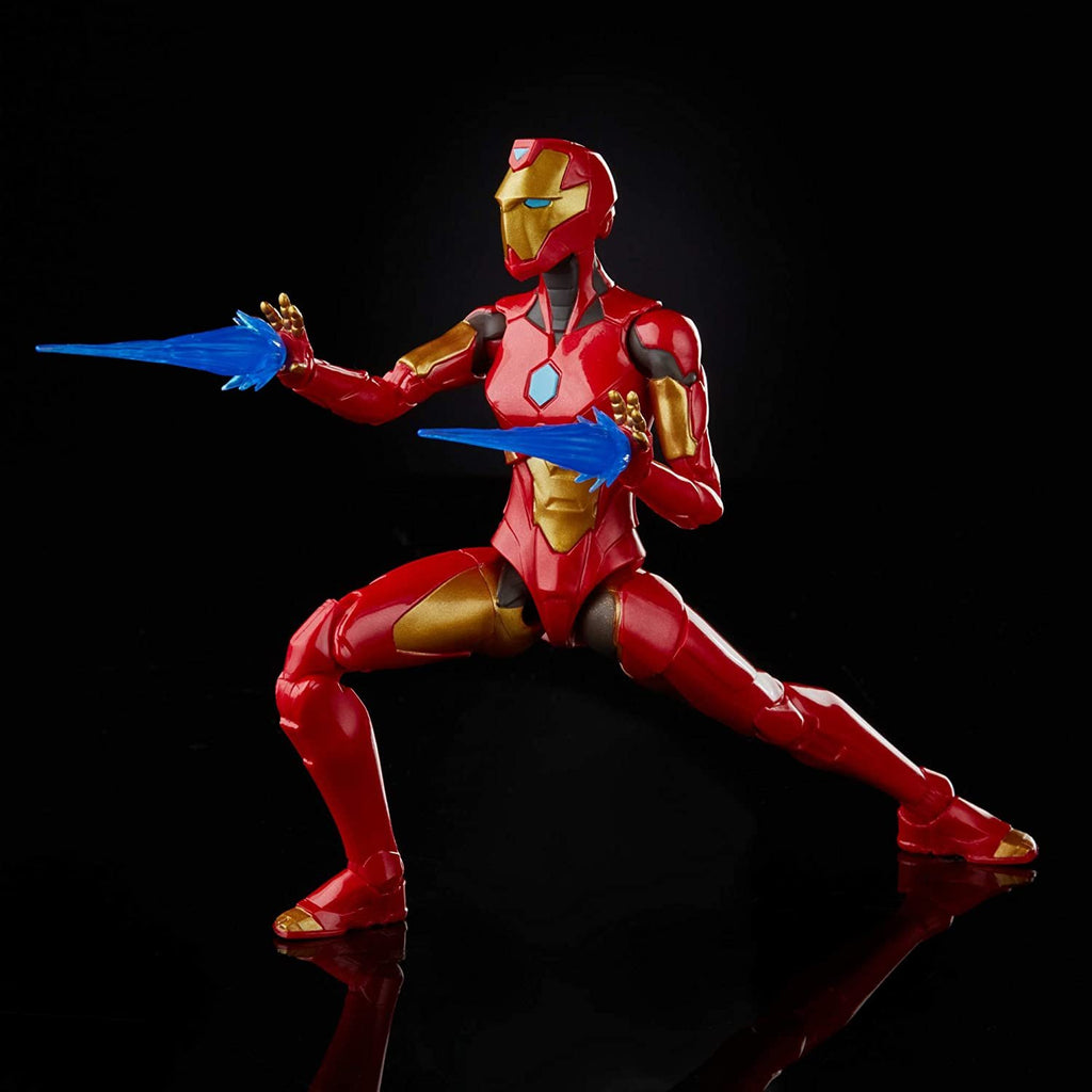 Hasbro Marvel Legends Series 6-inch Ironheart Action Figure Toy, Premium Design and Articulation, Includes 5 Accessories and 1 Build-A-Figure Part, Red,gold