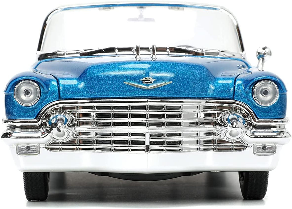 M&M's 1:24 1956 Cadillac El Dorado Die-cast Car w/ 2.75" Blue Figure, Toys for Kids and Adults