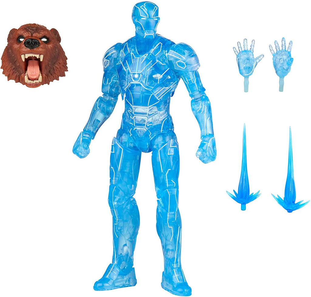 Hasbro Marvel Legends Series 6-inch Hologram Iron Man Action Figure Toy, Premium Design and Articulation Includes 2 Accessories and 1 Build-A-Figure Part