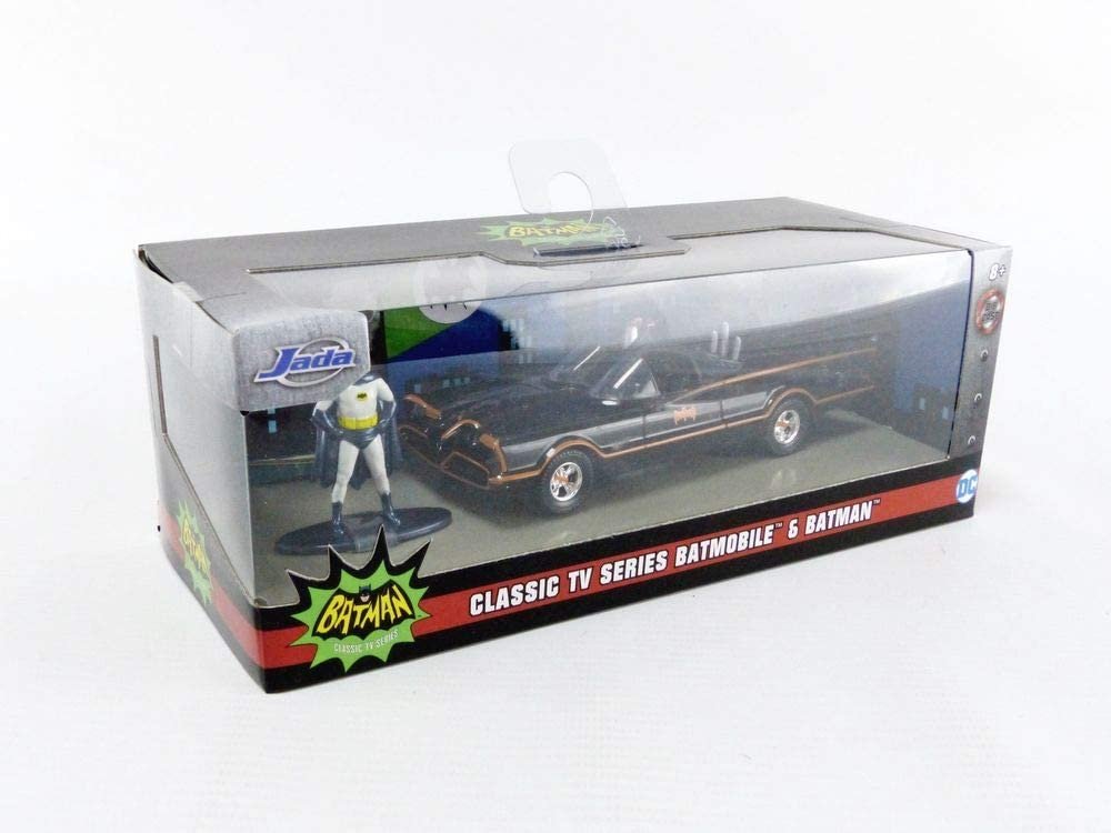 Jada Toys DC Comics 1:32 Classic TV Series 1966 Batmobile Die-cast Car with Batman Figure, Toys for Kids and Adults