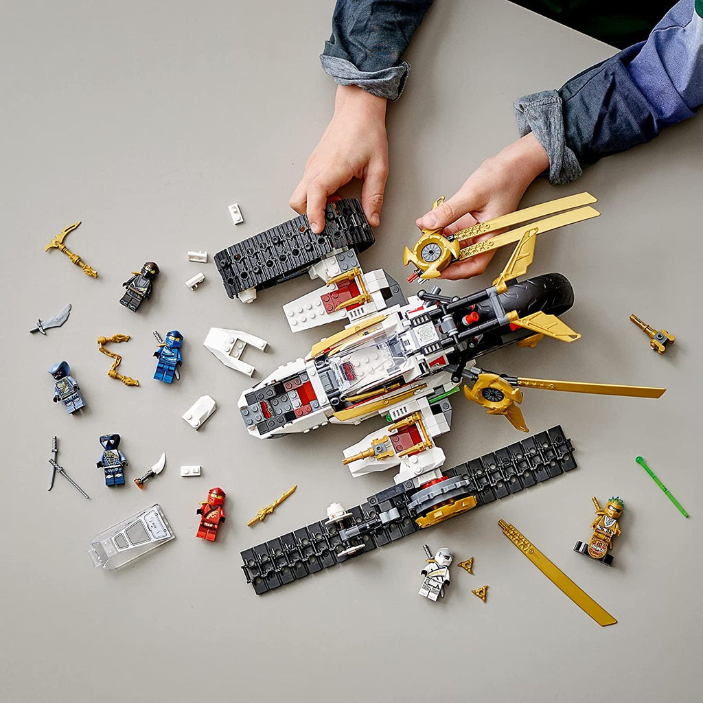 LEGO NINJAGO Legacy Ultra Sonic Raider 71739 Building Kit with a Motorcycle, Plane and Collectible Minifigures; New 2021 (725 Pieces)