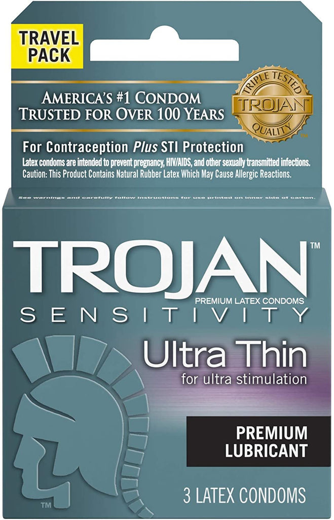 Trojan Sensitivity Ultra Thin Lubricated Condoms, 3 Count