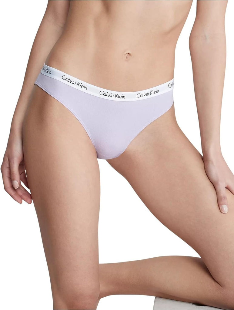 Calvin Klein Women's Carousel Logo Cotton Stretch Bikini Panties, 3 Pack