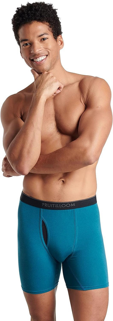 Fruit of the Loom Men's 360 Stretch Boxer Briefs (Quick Dry & Moisture Wicking)