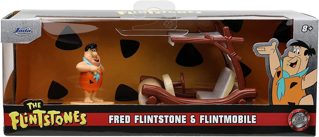 Flintstones 1:32 Flintmobile Vehicle with Fred Flintstone Diecast Figure, Toys for Kids and Adults