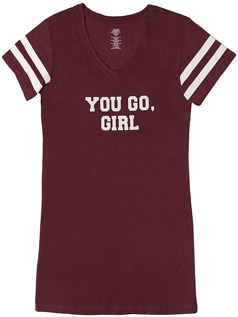 essie Sleepwear Womens Dorm Shirt - Vneck Nightwear Sexy College