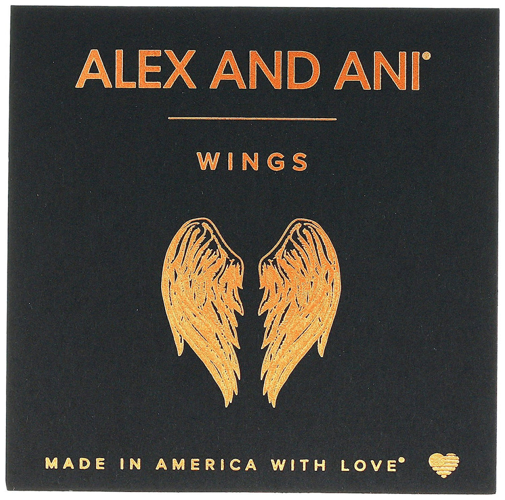 Alex and Ani Path of Symbols Wings Set of 2 Expandable Wire Bangle Charm Bracelet