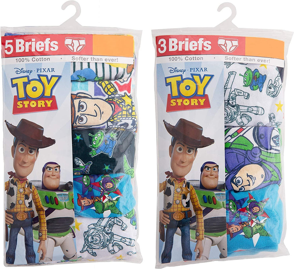 Pixar Buzz Lightyear Kid Boys Briefs Cotton Underwear Size 6 Disney 5 Pack