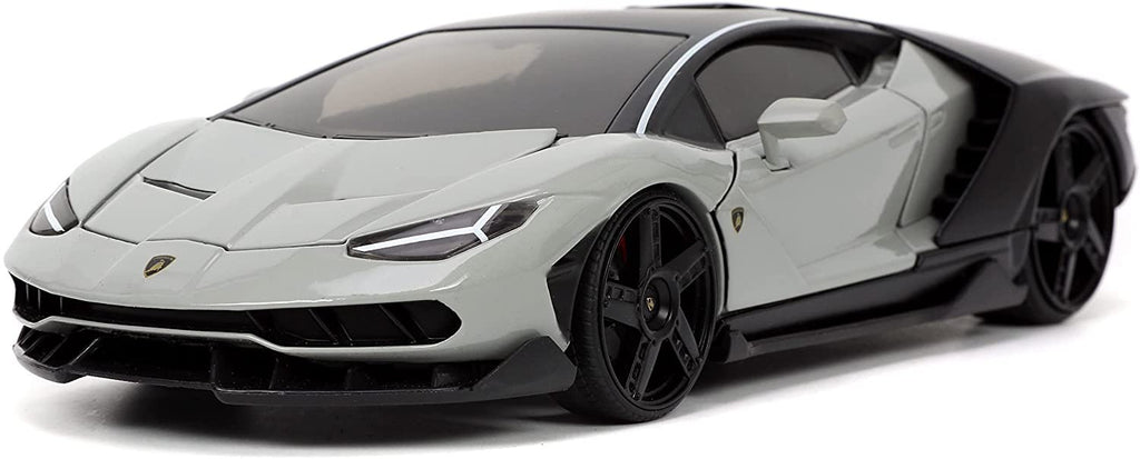 Lambo Centenario Gray and Matt Black Hyper-Spec Series 1/24 Diecast Model Car by Jada 32951