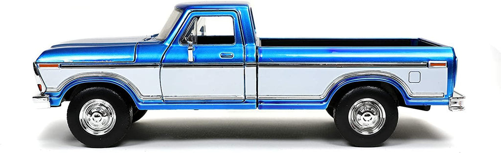 Jada Toys Just Trucks 1:24 1970 Ford F-150 with Rack Die-cast Car Candy Blue, Toys for Kids and Adults