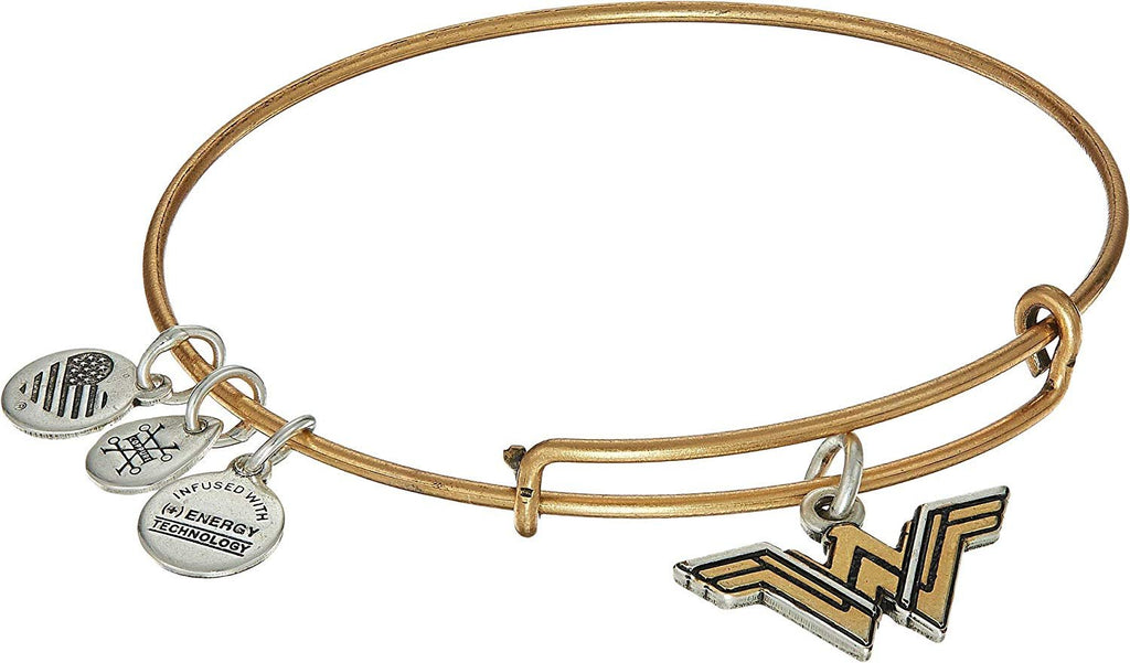 Alex and Ani Womens Wonder Woman Logo Bangle Two-Tone