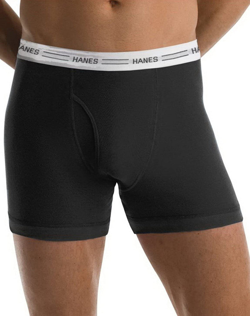 Hanes Men`s TAGLESS® Boxer Briefs with Comfort Flex® Waistband,Black/Grey,5XL,4-Pack
