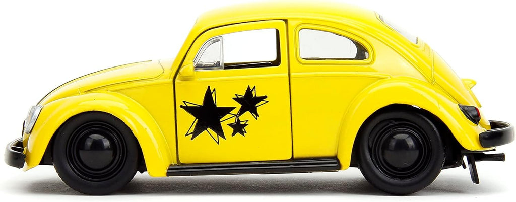 Punch Buggy 1:32 Scale 1959 Volkswagen Beetle Die-cast Car with Mini Gloves Accessory (Yellow), Toys for Kids and Adults