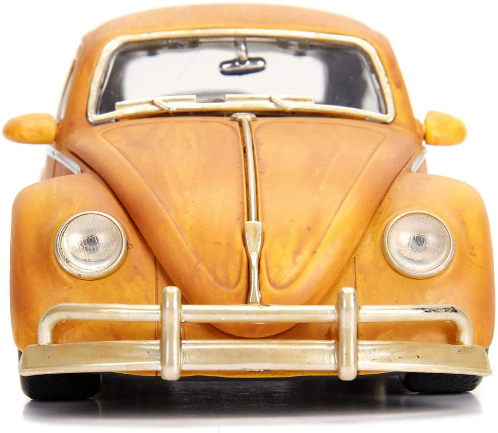 Jada Toys Transformers Bumblebee Volkswagen Beetle Die-cast Car, 1:24 Scale Vehicle & 2.75" Charlie Collectible Metal Figurine