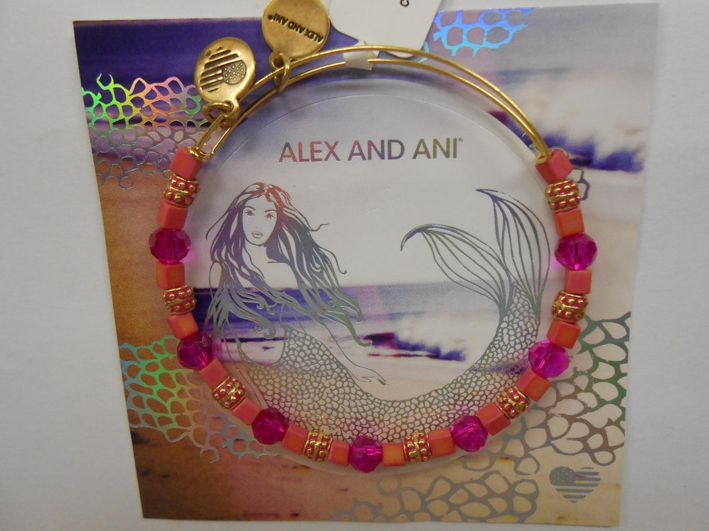 Alex And Ani Coral Dragonfruit Expandable Bangle Bracelet Rafaelian Gold
