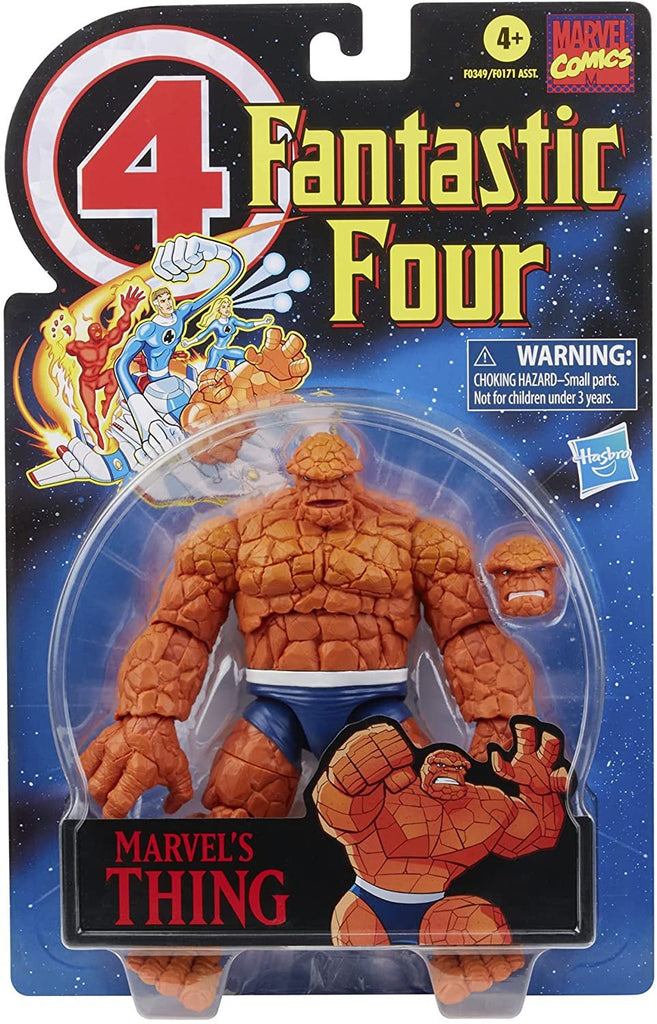 Hasbro Marvel Legends Series Retro Fantastic Four Marvel's Thing 6-inch Action Figure Toy, Includes 3 Accessory
