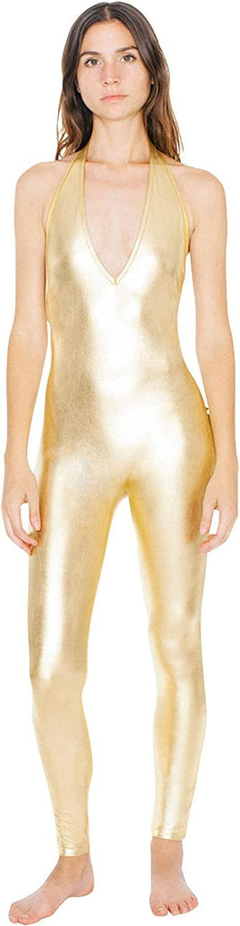 American Apparel Women's Metallic Halter Catsuit