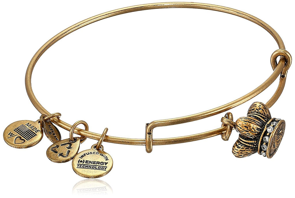 Alex and Ani Womens King's Crown Charm Bangle
