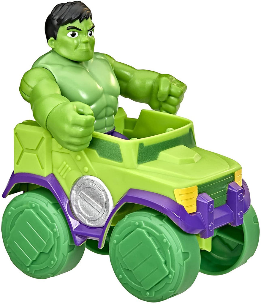 Hasbro Marvel Spidey and His Amazing Friends Hulk Action Figure and Smash Truck Vehicle, Pre-School Toy for Children Aged 3 and Up, Multicolor (F3989)
