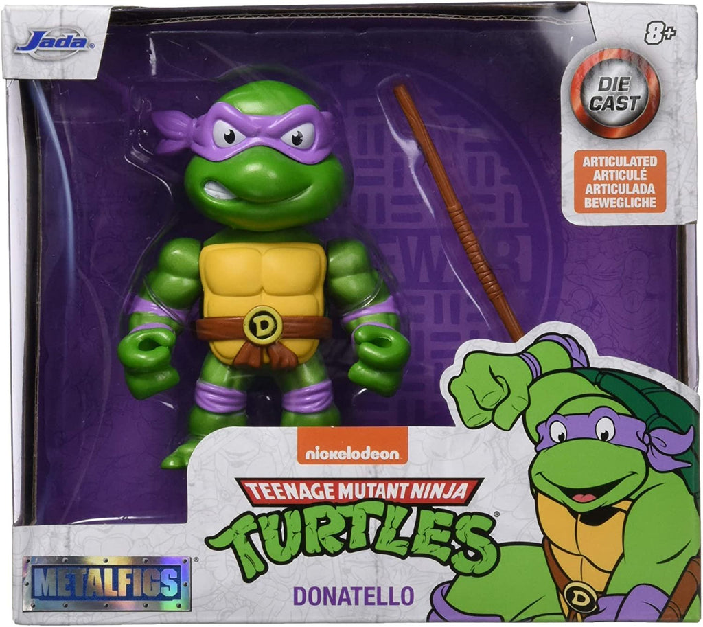 Jada Toys Teenage Mutant Ninja Turtles 4" Donatello Die-cast Figure, Toys for Kids and Adults, Purple