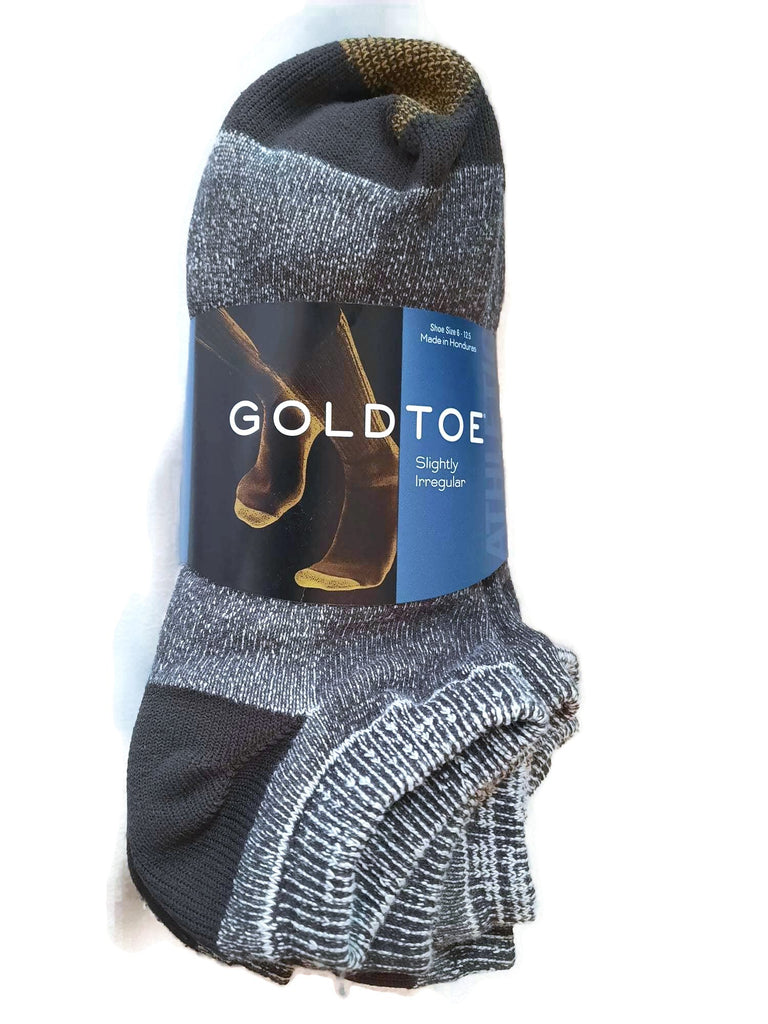 Gold Toe Men's Socks No Show 6-Pack Liner Breathable Soft Cotton Blend Slightly Irregular Slightly Irregular