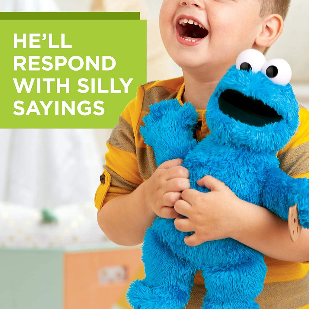 Sesame Street Feed Me Cookie Monster Plush: Interactive 13 Inch Cookie Monster, Says Silly Phrases, Belly Laughs, Sesame Street Toy for Kids 18 Months Old and Up