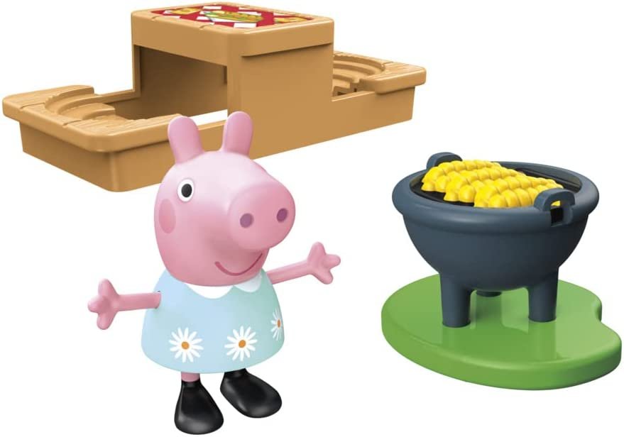 Peppa Pig Peppa's Adventures Peppa's Picnic Playset, Preschool Toy with 2 Figures and 8 Accessories, for Ages 3 and Up