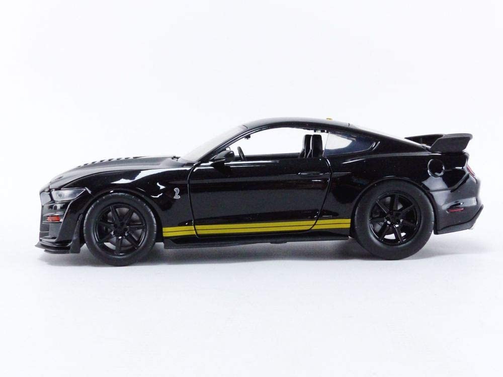 Jada Toys Bigtime Muscle 1:24 2020 Ford Mustang Shelby GT500 Die-cast Car Black Gold, Toys for Kids and Adults
