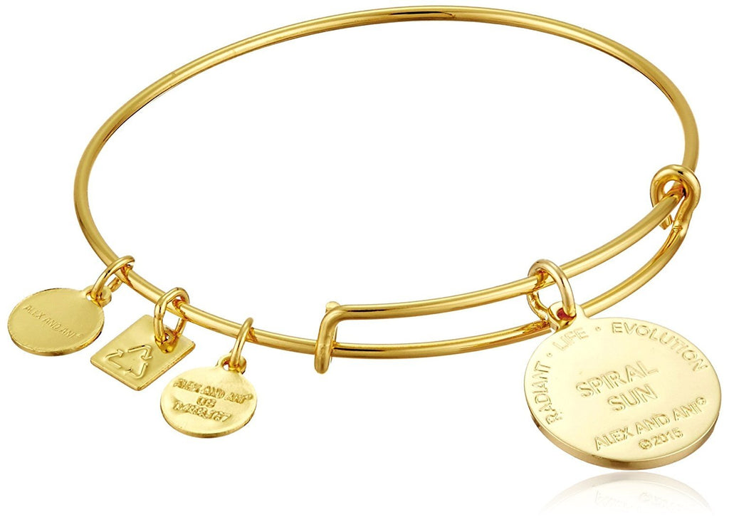 Alex and Ani Womens Charity by Design - Spiral Sun Expandable Charm Bangle Bracelet