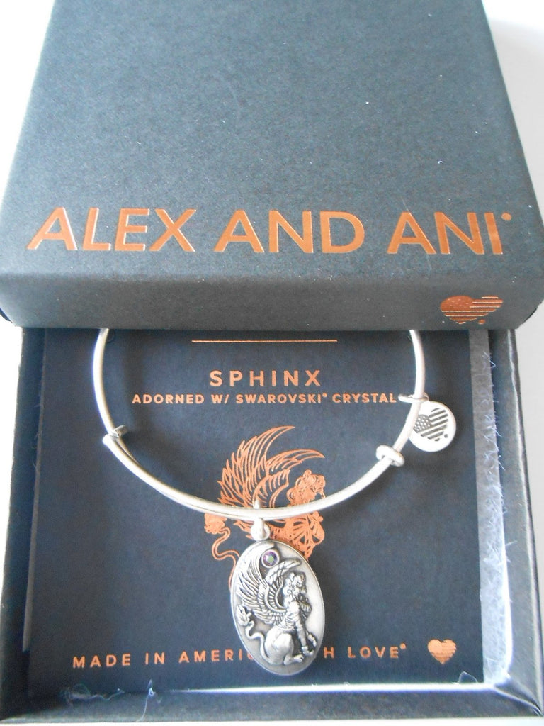 Alex and Ani Path of Symbols Sphinx Expandable Wire Bangle Charm Bracelet