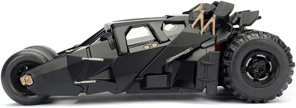Jada Toys DC Comics 2008 The Dark Knight Batmobile With Batman figure; 1:24 Scale Metals Die-Cast Collectible Vehicle