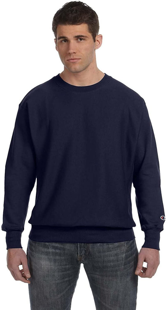 Champion Men's Men' Reverse Weave Fleece Crew, Navy, XXX-Large