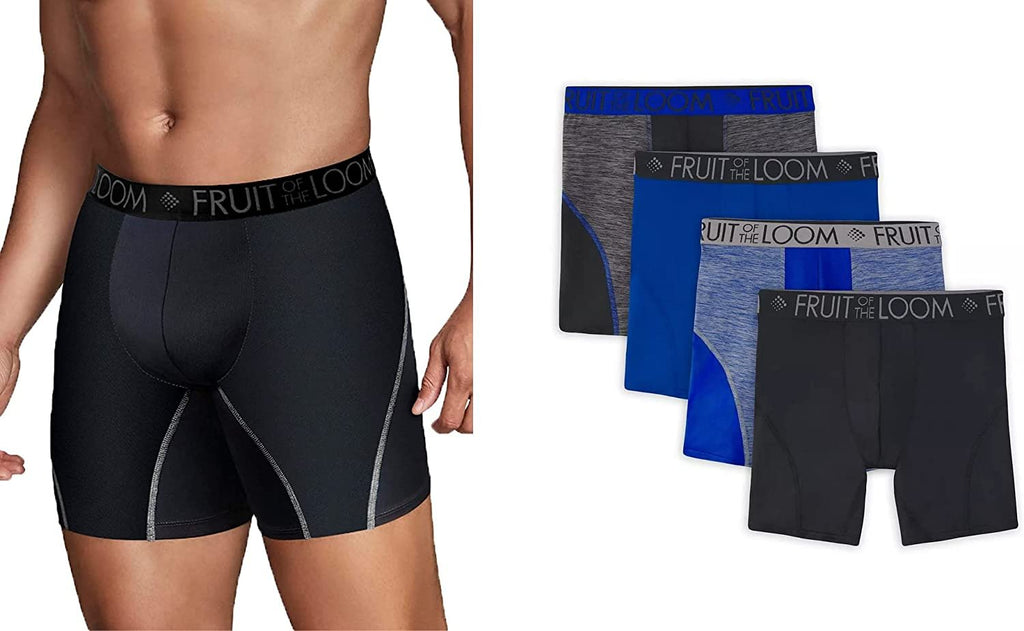 Fruit of the Loom Men's Boxer Briefs 5-Pack Signature/Regular Long Leg/Regular Leg S-2X