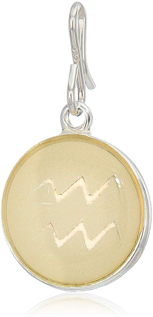 Alex and Ani Women's Etching Charm Aquarius Small Sterling Silver, Expandable