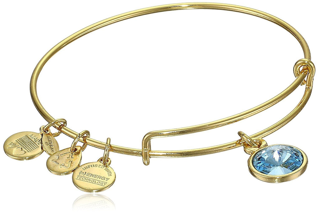 Alex and Ani Bangle Bar Imitation Birthstone Bangle Bracelet, 2.75"