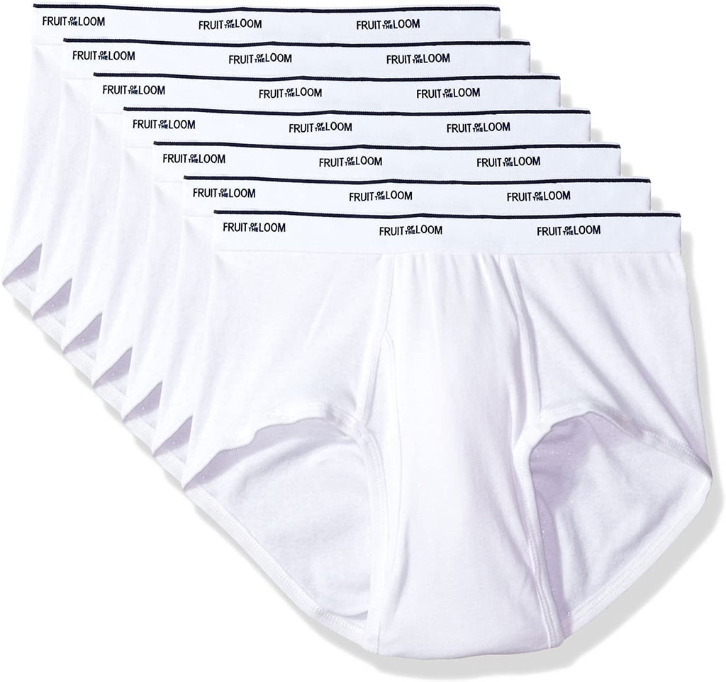 Fruit of the Loom Men's Underwear Basic Cotton Brief, Multi-Pack