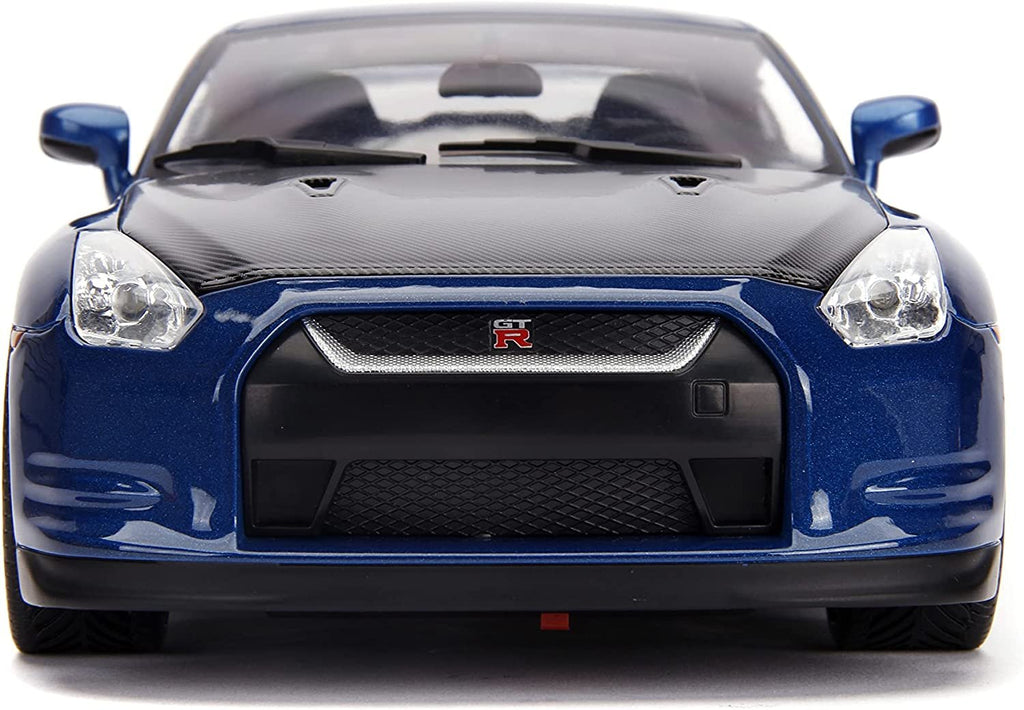 Fast & Furious 1:18 Nissan GT-R R35 & 3" Brian Figure, Toys for Kids and Adults