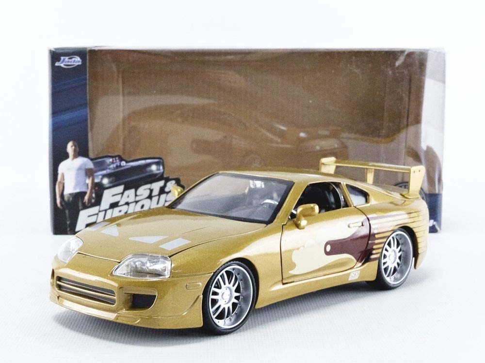 Jada 2 Fast 2 Furious Slap Jack's Toyota Supra Die-Cast Collectible Toy Vehicle Car, Gold with Decals, 1: 24 Scale, Copper