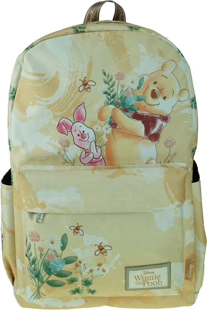 KBNL Classic Disney Winnie The Pooh Backpack with Laptop Compartment for School, Travel, and Work, Multicolor (A22208-WTP)