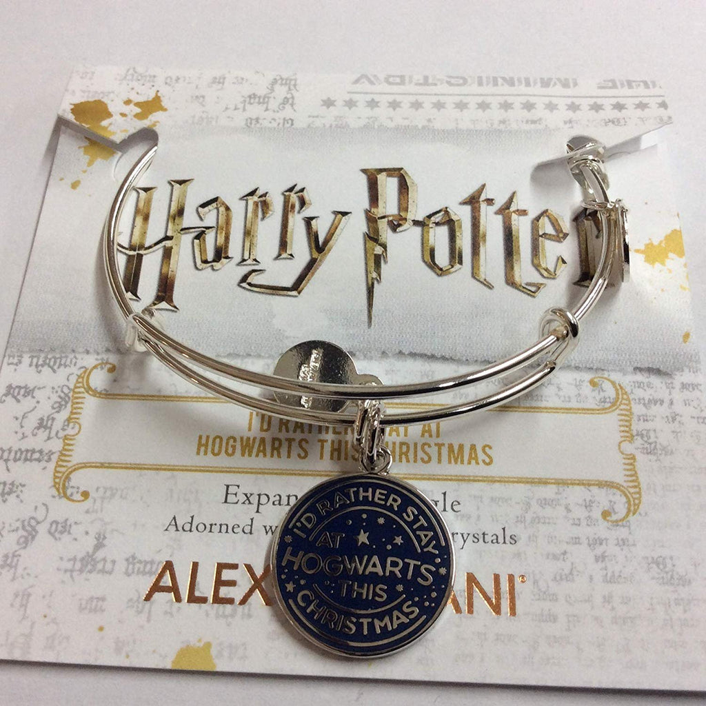 Alex and Ani Harry Potter, I'd Rather Be at Hogwarts Bangle Bracelet Shiny Silver One Size