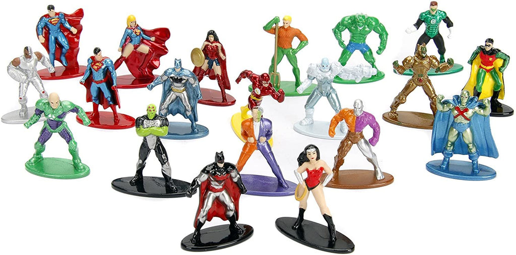 Jada Toys DC Comics 1.65" Die-cast Metal Collectible Figures 20-Pack Wave 1, Toys for Kids and Adults, Multi-Color (84409)