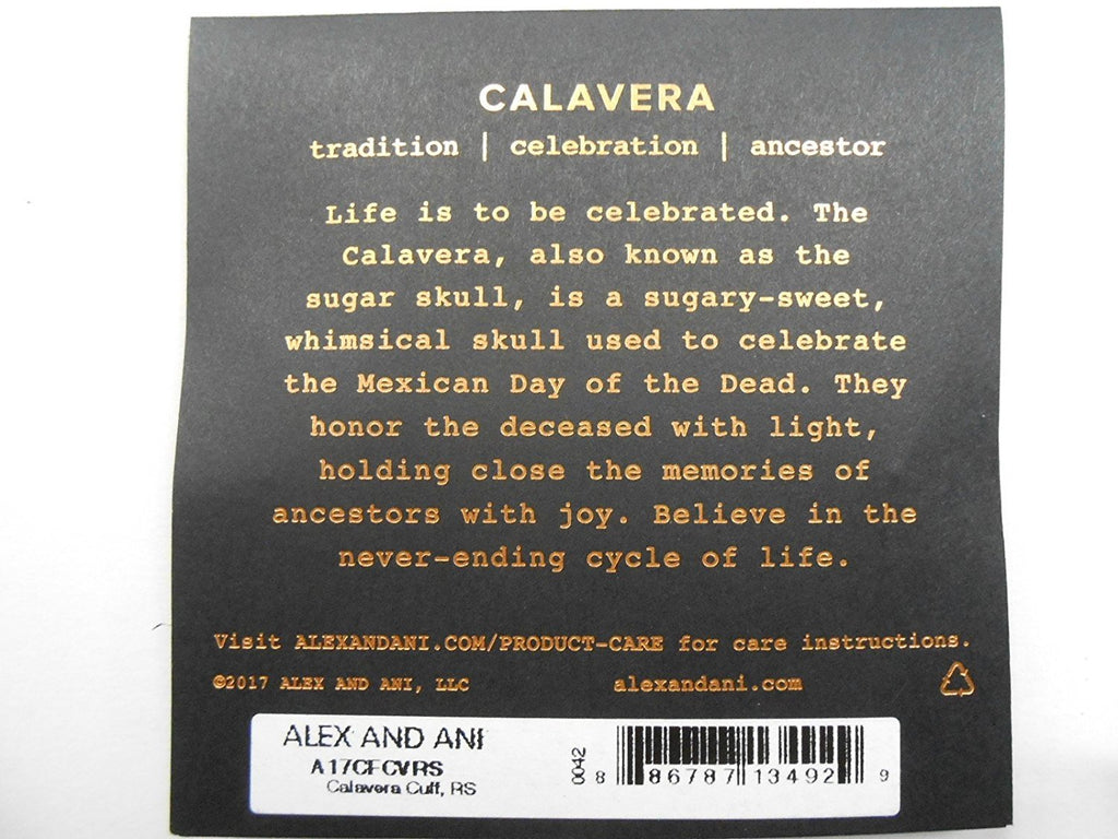 Alex and Ani Womens Calavera Cuff Bracelet