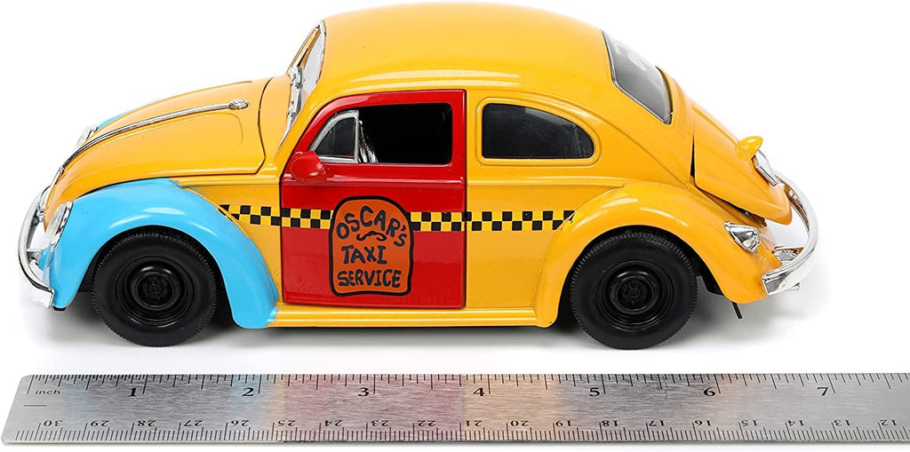 Sesame Street 1:24 1959 Volkswagen Beetle Die-cast Car & 2.75" Oscar The Grouch Figure, Toys for Kids and Adults