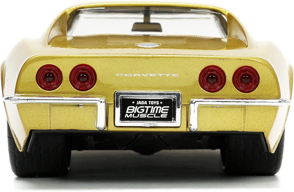 Jada Toys Big Time Muscle 1:24 1969 Chevy Corvette Stingray ZL-1 Die-cast Car Gold, Toys for Kids and Adults
