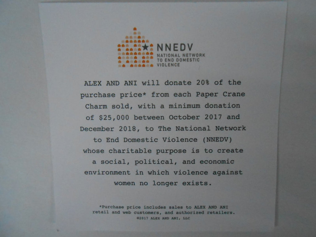 Alex and Ani Charity by Design, Paper Crane EWB Bangle Bracelet