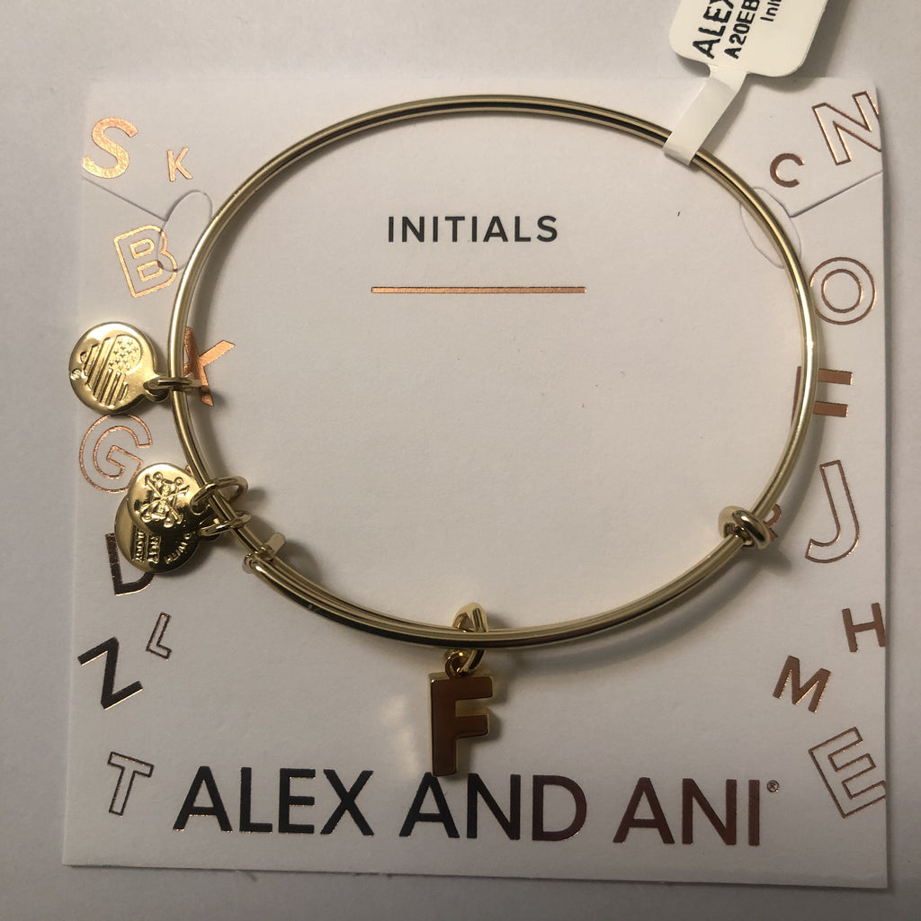 Alex and Ani Initial F III Bangle Bracelet