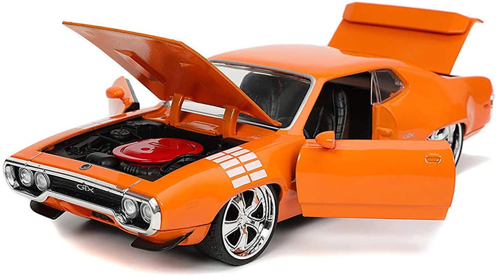 1972 Plymouth GTX, Orange - Jada Toys 32697/4 - 1/24 Scale Diecast Model Toy Car