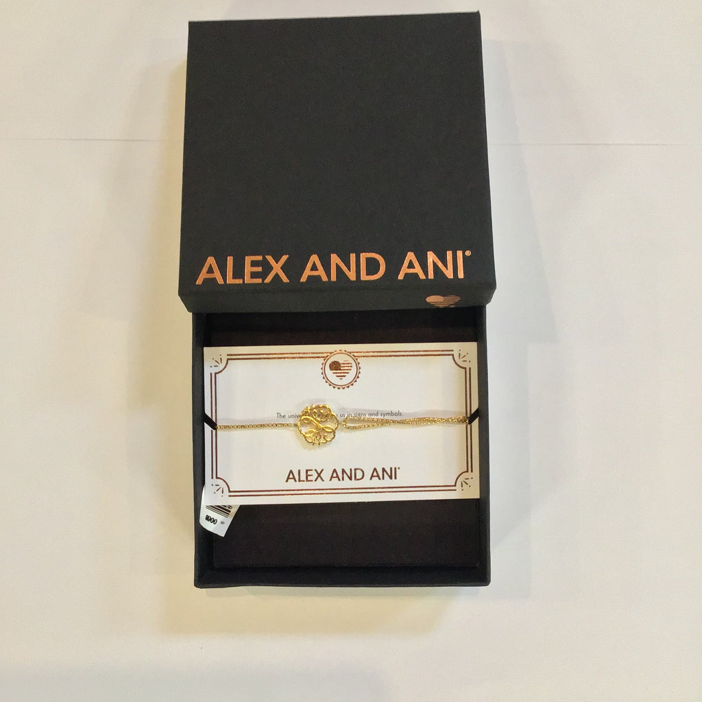Alex and Ani Women's Precious II Collection Path Of Life Adjustable Bracelet Gold Plated Finish One Size