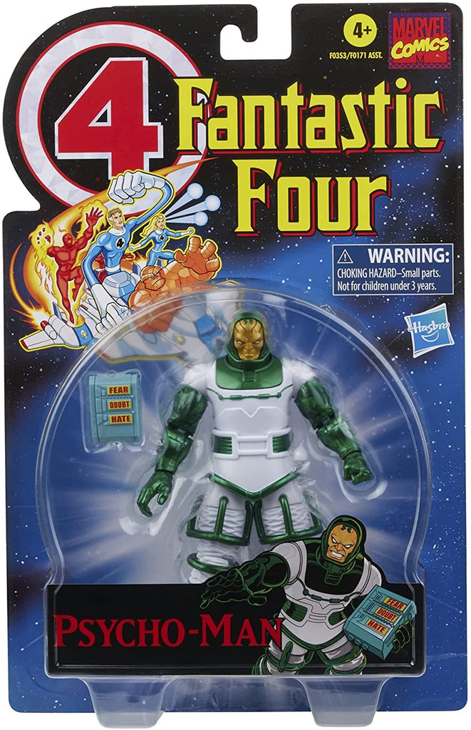 Hasbro Marvel Legends Series Retro Fantastic Four Psycho-Man 6-inch Action Figure Toy, Includes 1 Accessory